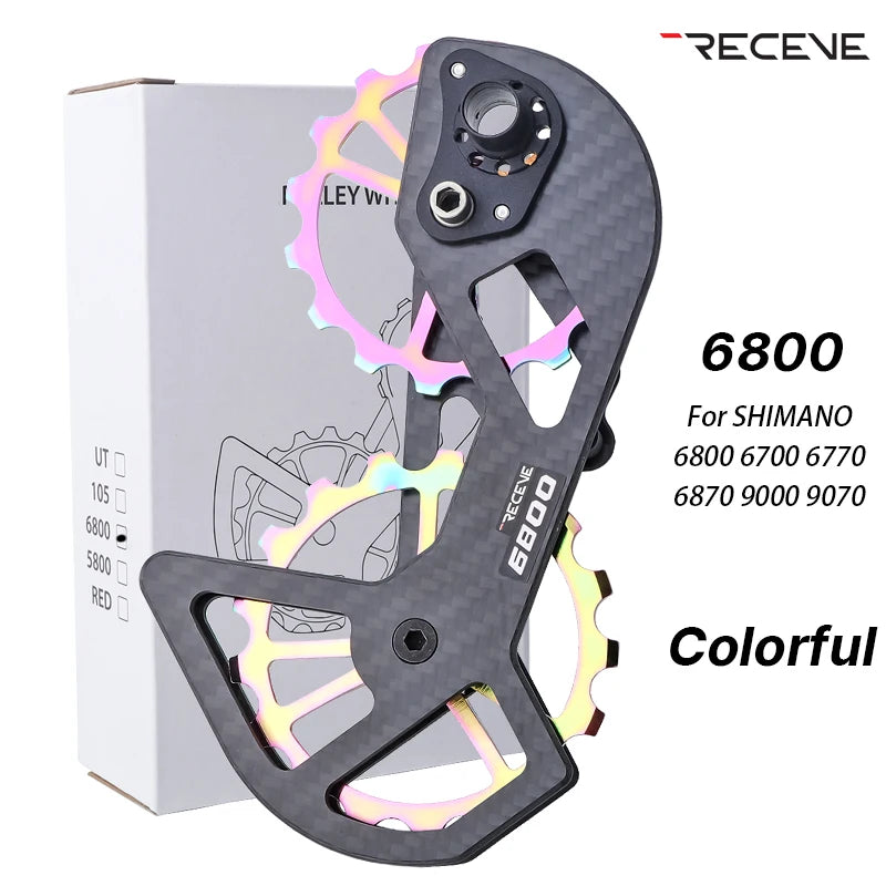 RECEVE Bicycle Derailleur Groupset Road Bike Rear Derailleur Pulley Ceramic Jockey Wheel Carbon Cycling R5800 R6800 R7000 R8000