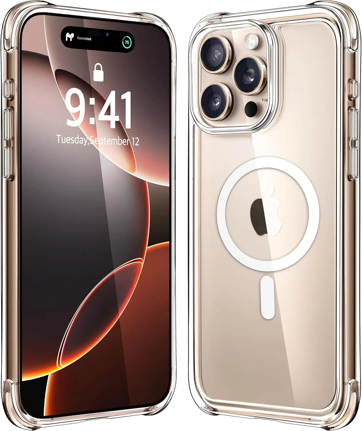 Original Magnetic Transparent Phone Case, Silicone Case for iPhone 17 Air 16 15 14 13 Pro Max Plus 16E Magsafe