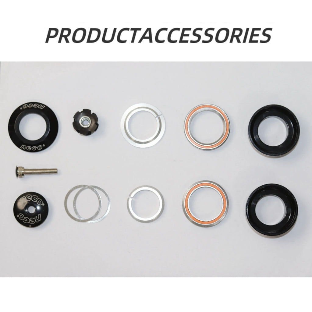 Neco MTB Bicycle Headset 25.4/30/27mm Threadless Road Mountain bike External Cup Threadless Headsets Tube Fork 1" Sealed Bearing