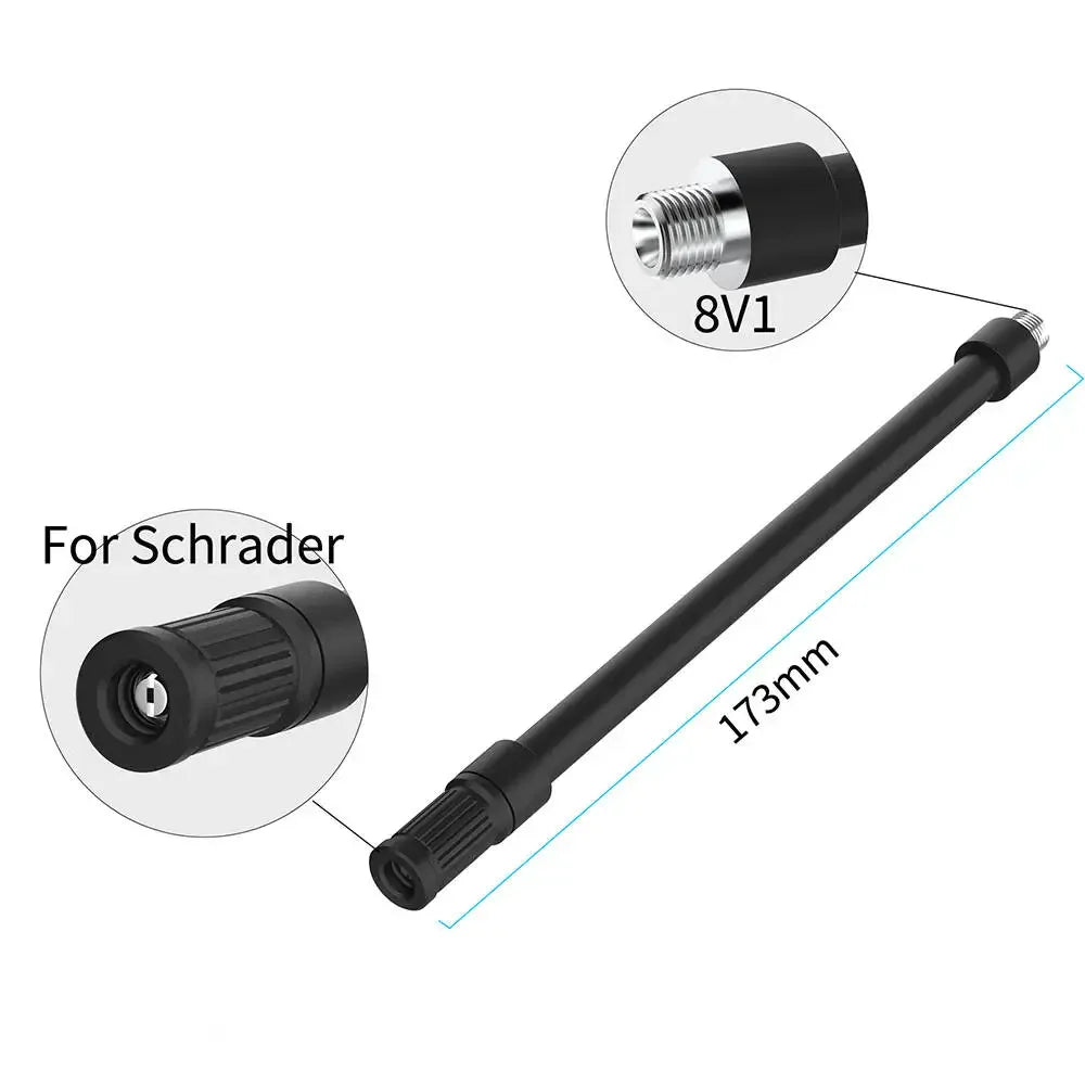 Bicycle Pump air nozzle Adapter 4-In-1 Presta Schrader & Clik Valves with Universal Extension Hose for Pumps bike accessories