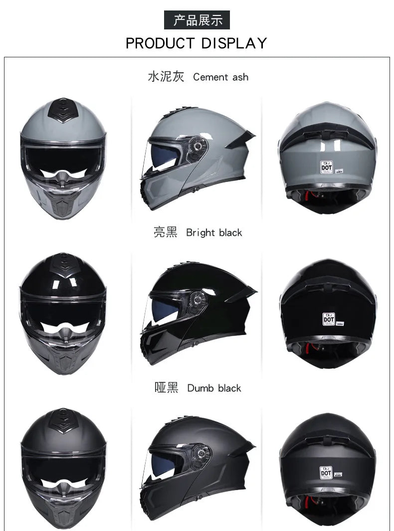 Orz-958 Motorcycle Helmet, Men's and Women's Open Face Helmet, Summer Dual Mirror Large Tail, Semi Fully Covered All Season