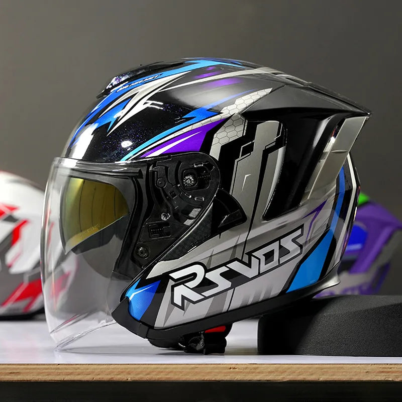 Lightweight Ventilated 3/4 Open Face Helmet DOT ECE Approves Motorbike Scooter Scooter Half Helmet Open Face Casco Moto