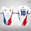 New France Flag Printed T-shirt Men Breathable And Quick-drying Soccer Jersey Unisex Casual Sports Training Short-sleeved Top