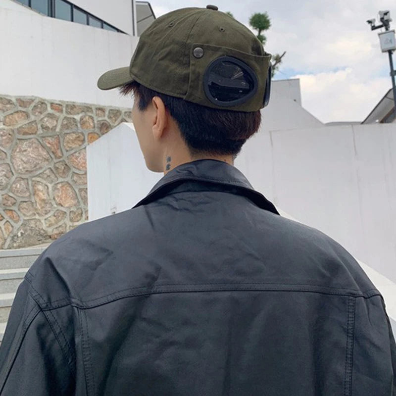 Hip Hop Aviator Hat With Sunglasses For Men Women Fashion Glasses Bonnet Summer Outdoor Sun Visors Fashion Punk Baseball Cap