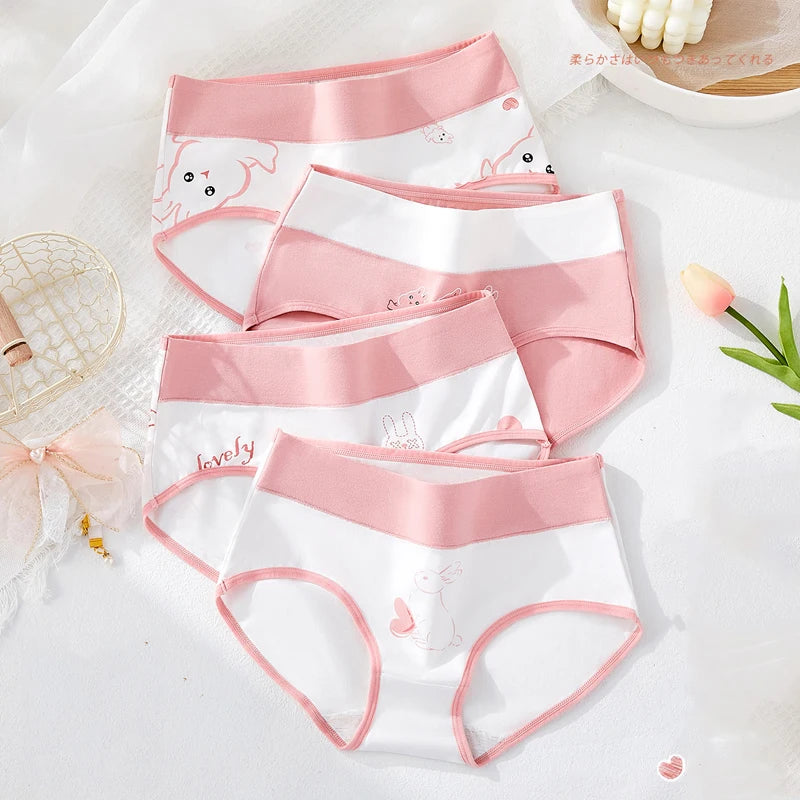 High Waist 4Pcs/Set Cotton Panties Women Briefs Seamless Body Shaper Breathable Underwear Comfort Female Lingerie Plus Size 5XL
