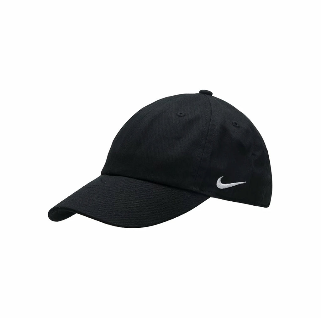 Nike Logo Design Cotton Polyester Fiber Duckbill Cap  Unisex  Couple Style  Black