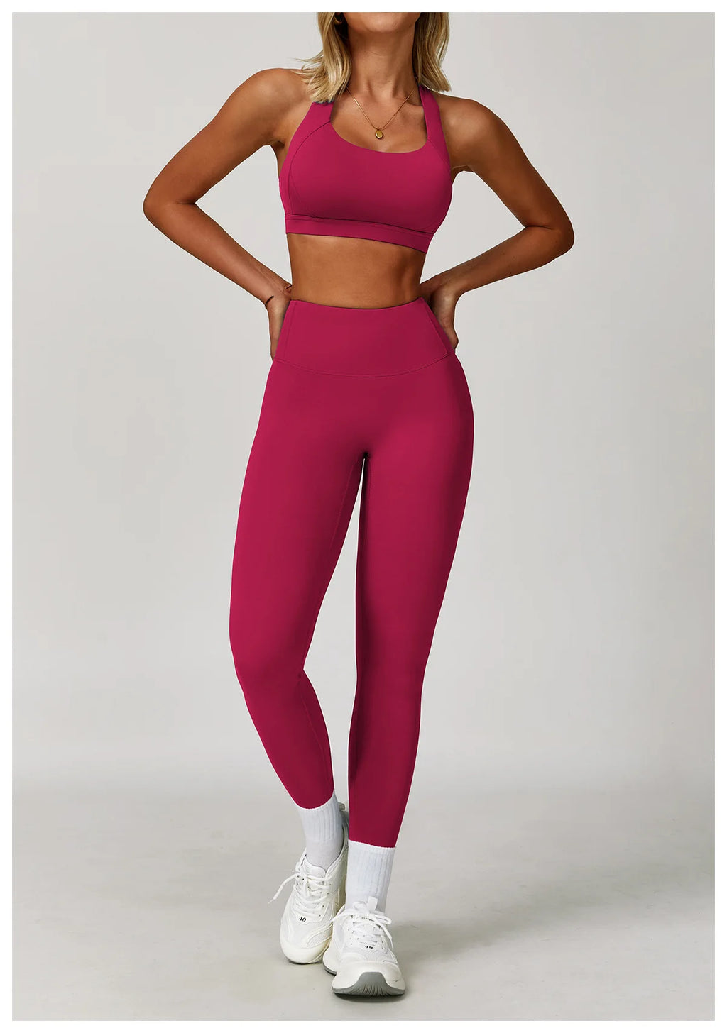 Women's Tracksuit 2PCS Fitness Suit Yoga Sets Sportswear Workout Sports Bra High Waist Leggings Gym Clothing Push Up Sports Suit