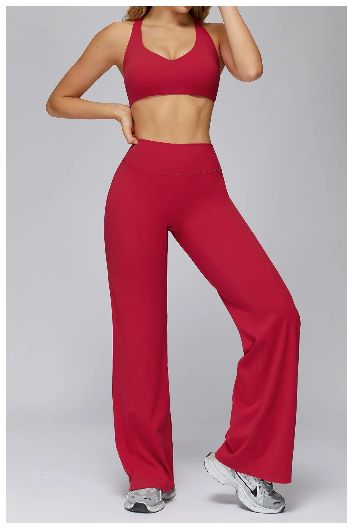 Yoga Set 2 Pieces Sports Outfits Female Clothing Fitness Vest Sportswear Women Tracksuit High Waist Leggings Sport Bra Yoga Suit