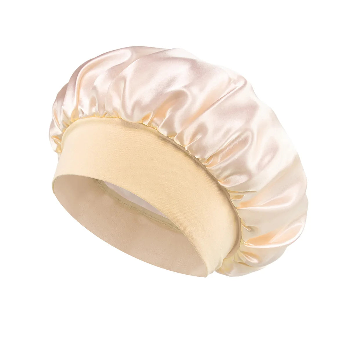 Satin Bonnet Silk Hair Bonnet for Sleeping, Soft Elastic Wide Band Sleep Cap for Curly Hair, Women Hair Care Night Head Cover