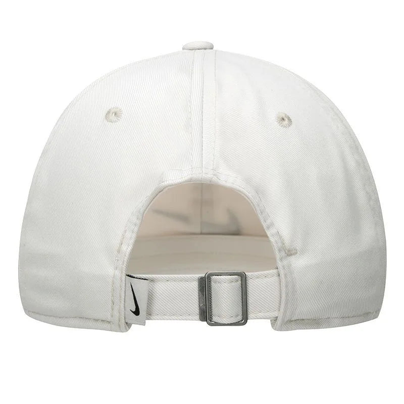 Nike Sunshade Cap with Embroidery, Acetate Fiber, Unisex Couple Style, Light Bone Color/Black Fb5369-072