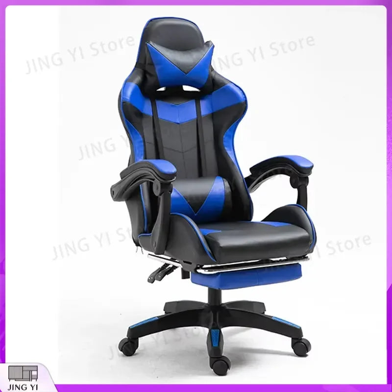 Luxury Adjustable Ergonomic Gaming Chair with Footrest Rotating Computer Chair for Esports PC Gamers Office Work High Back
