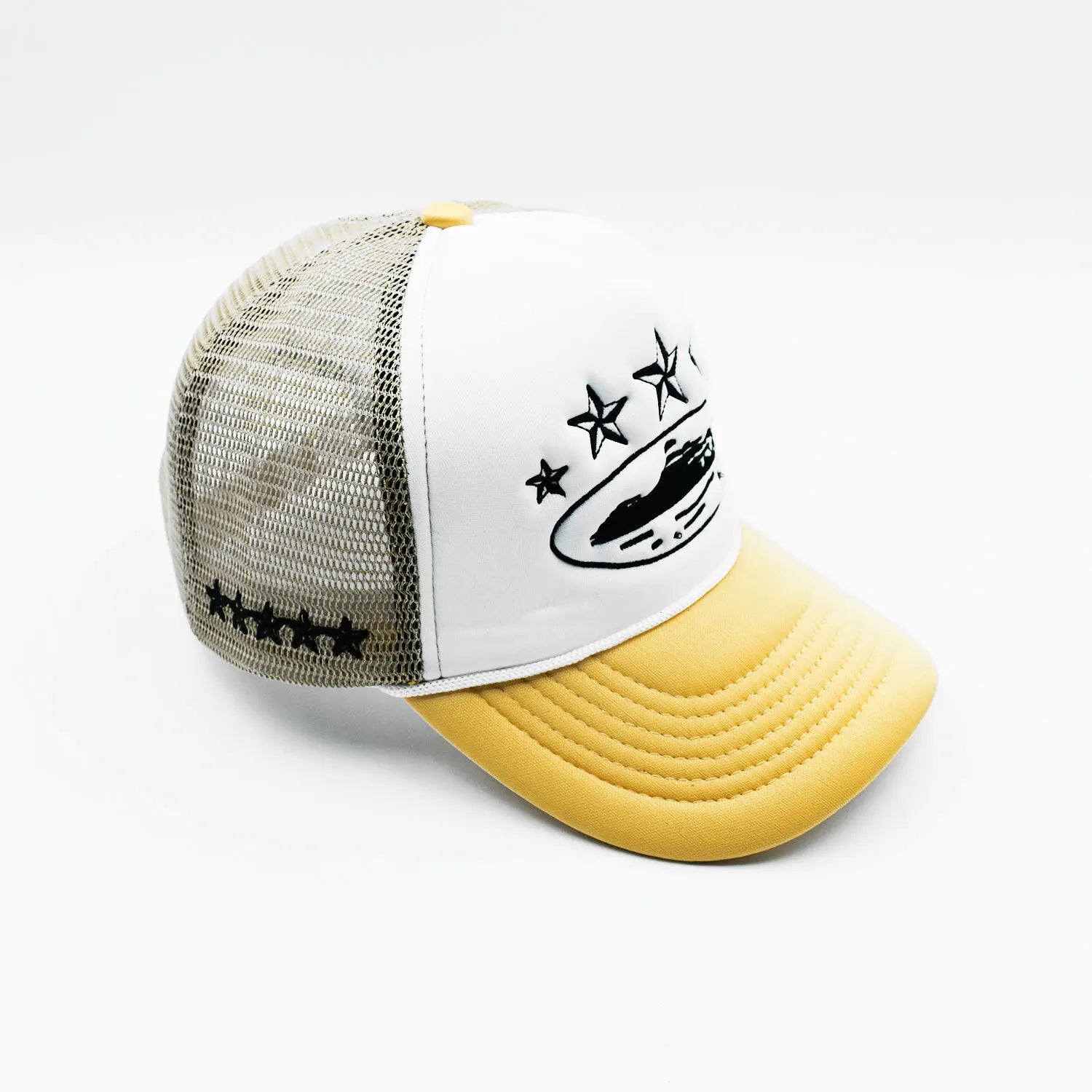 2026 Summer New Fashion 5 Stars Island Embroidery Baseball Cap for Men and Women Breathable Mesh Cap Adjustable