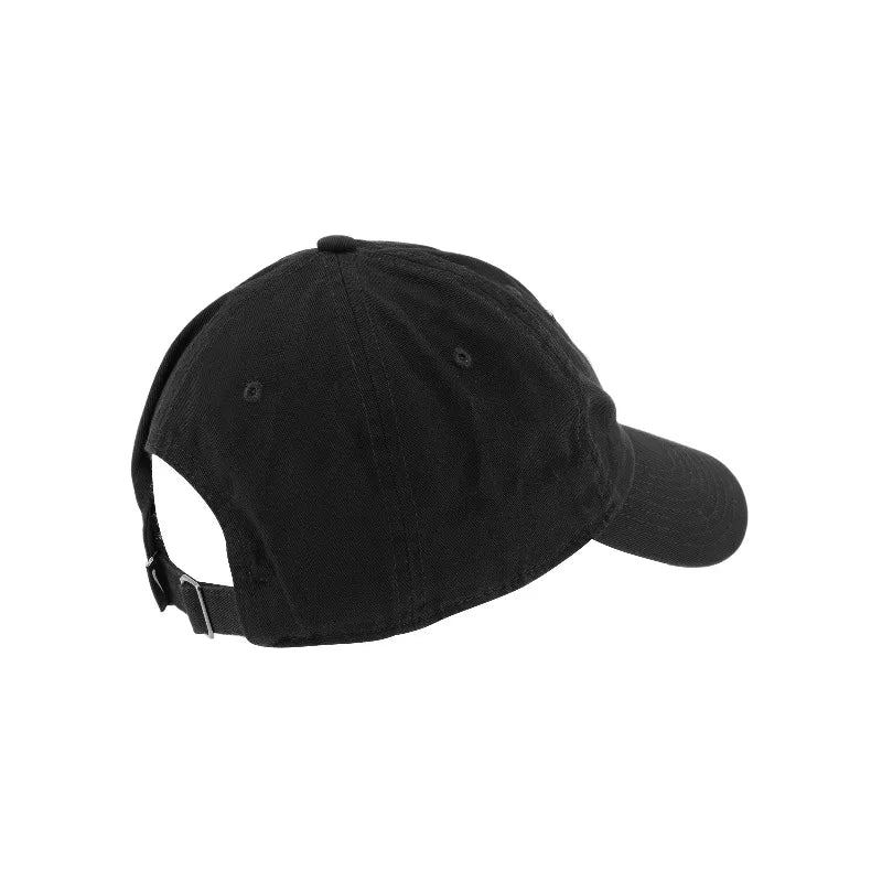 Black Nike Classic Embroidered Logo Cap | Breathable Spliced Adjustable Polyester Unisex Baseball Cap-943091-010