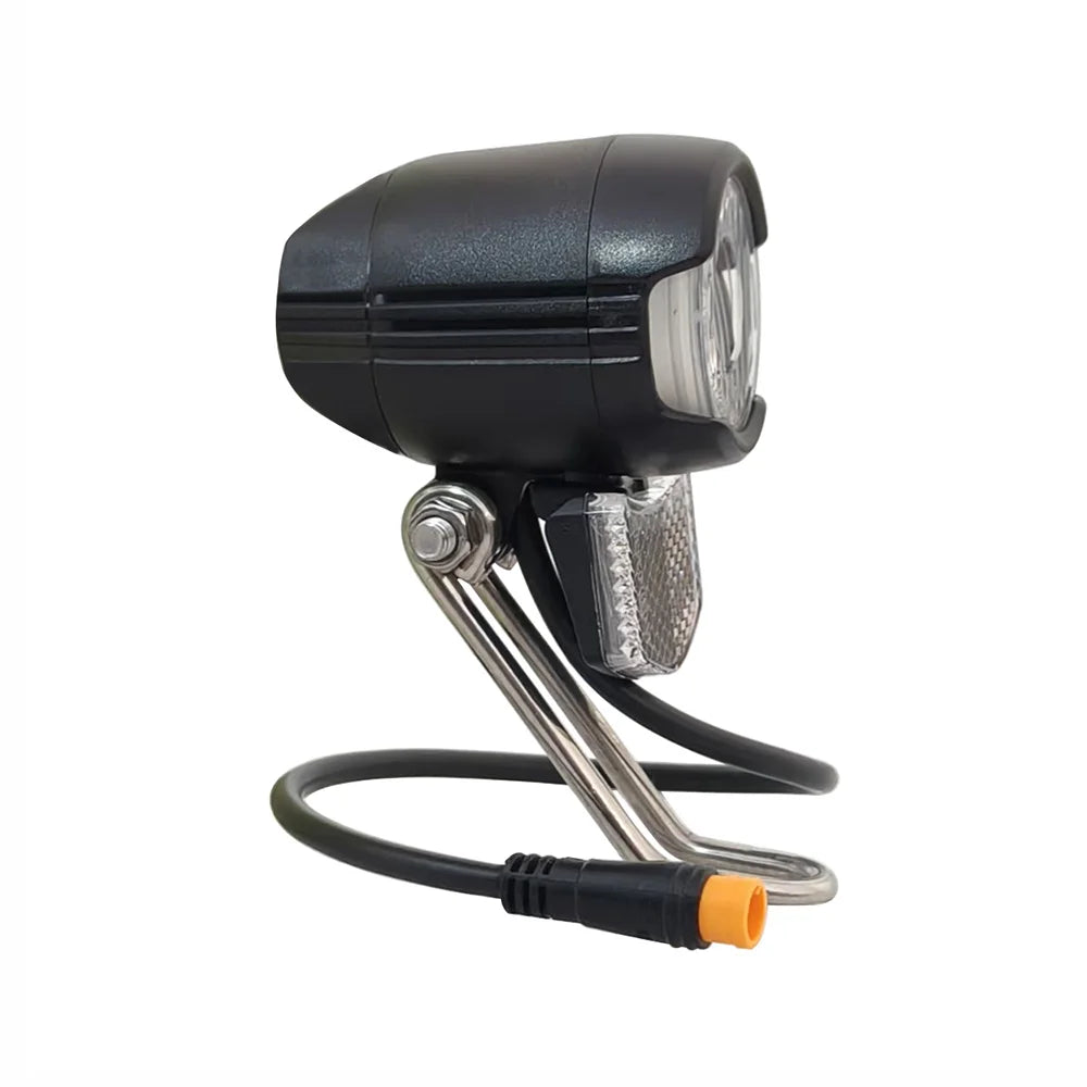 Ebike LED Headlight Accessories 36V 48V Lamp 3pin  Waterproof Connector Built-in Horn Front Light for Electric Scooters Bicycles