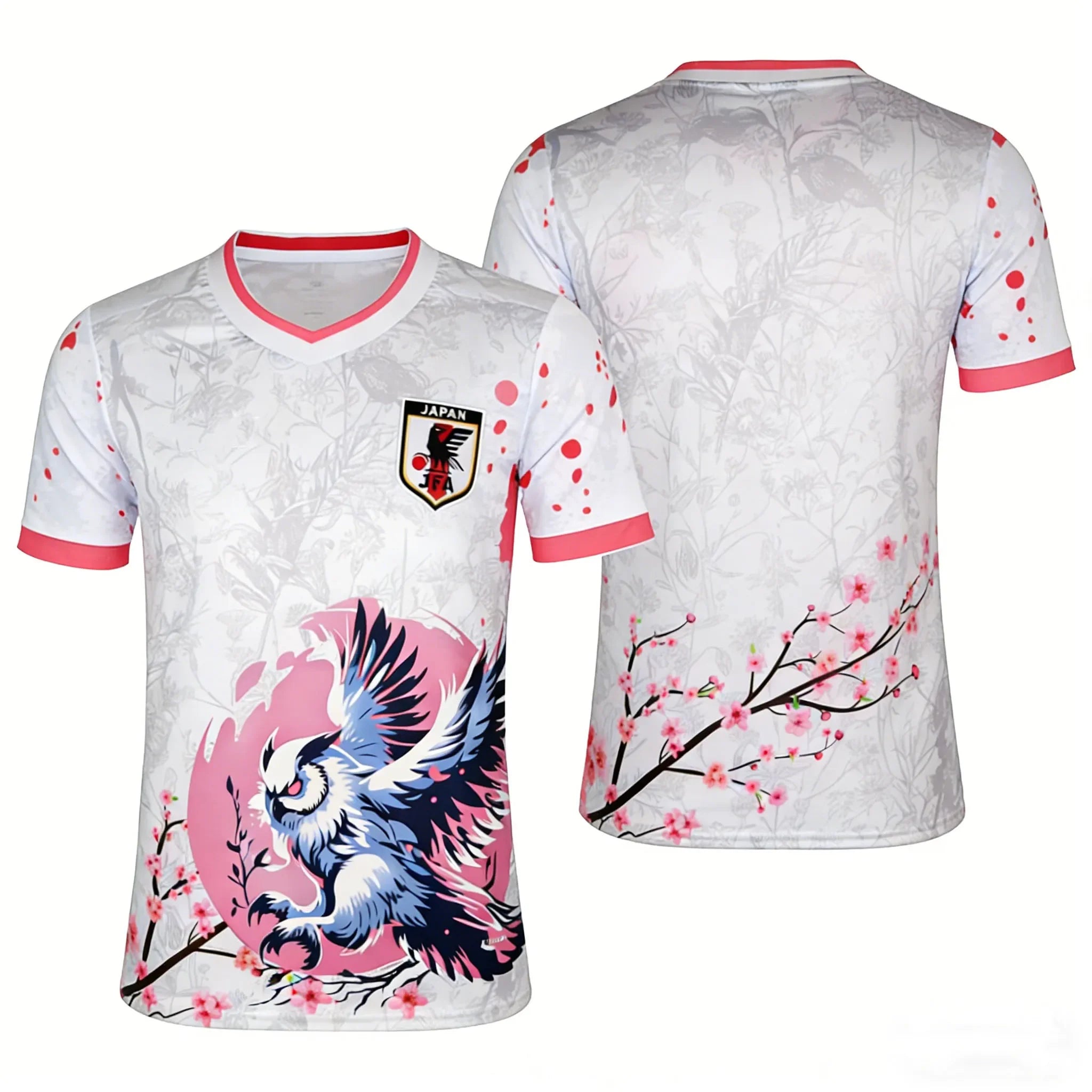 Japanese Geisha Dragon Sakura Soccer Jersey, 2026 Special Edition Quick Dry Football Shirt, Harajuku Anime Sportswear for Fans