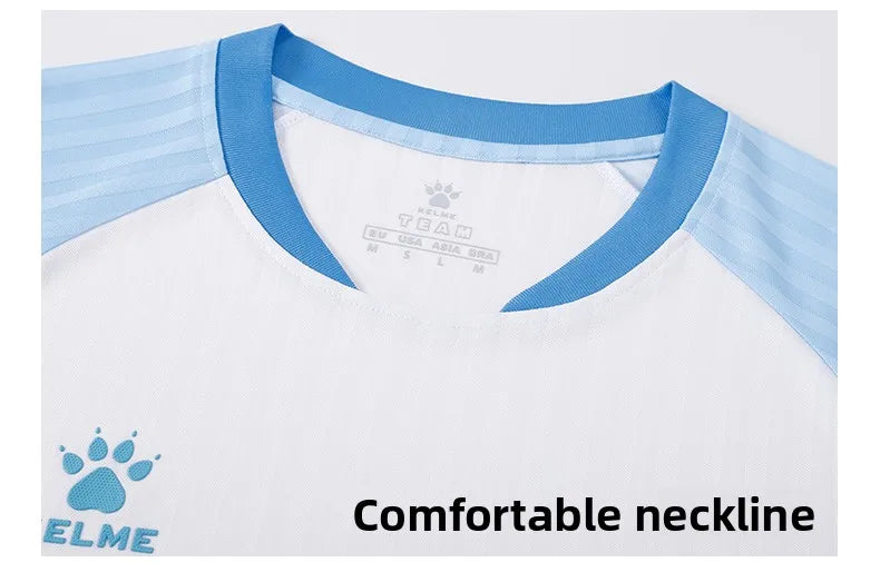 Kelme Men's Football Jersey Breathable Quick Drying Jersey Comprehensive Training Short Sleeved Top Customized Training Uniform