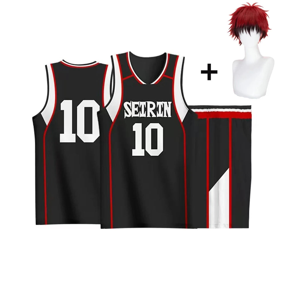 Kuroko Tetsuya Cosplay Anime Kuroko No Basket Cosplay Costume Wig Kagami Taiga Jersey SEIRIN Basketball 10 11 Jersey Sportswear