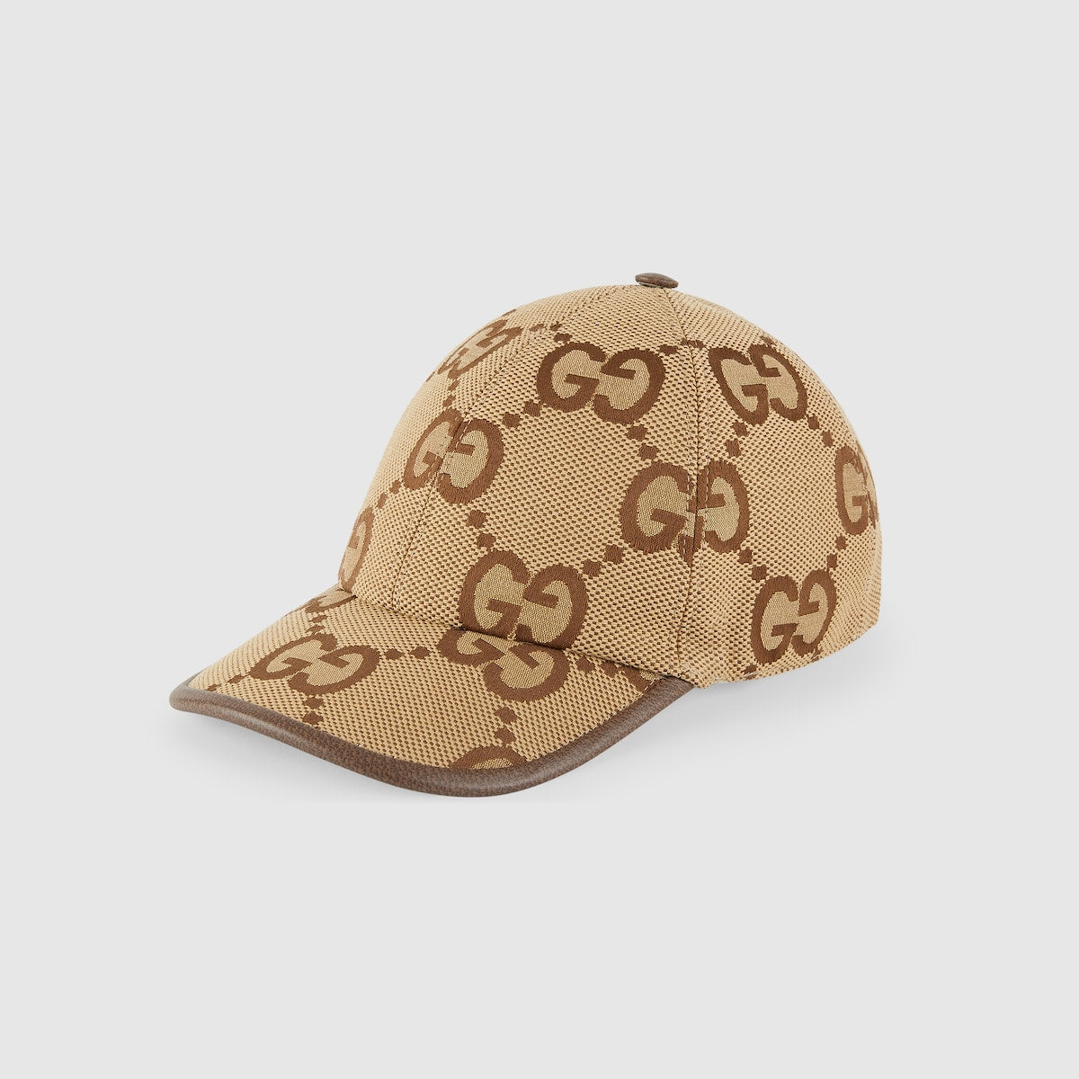 Casquette Toile GG Jumbo camel ébène Gucci
