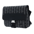 LACOSTE Messenger Bag L Monogram Noir Gris [231524] - sac à épaule bandoulière