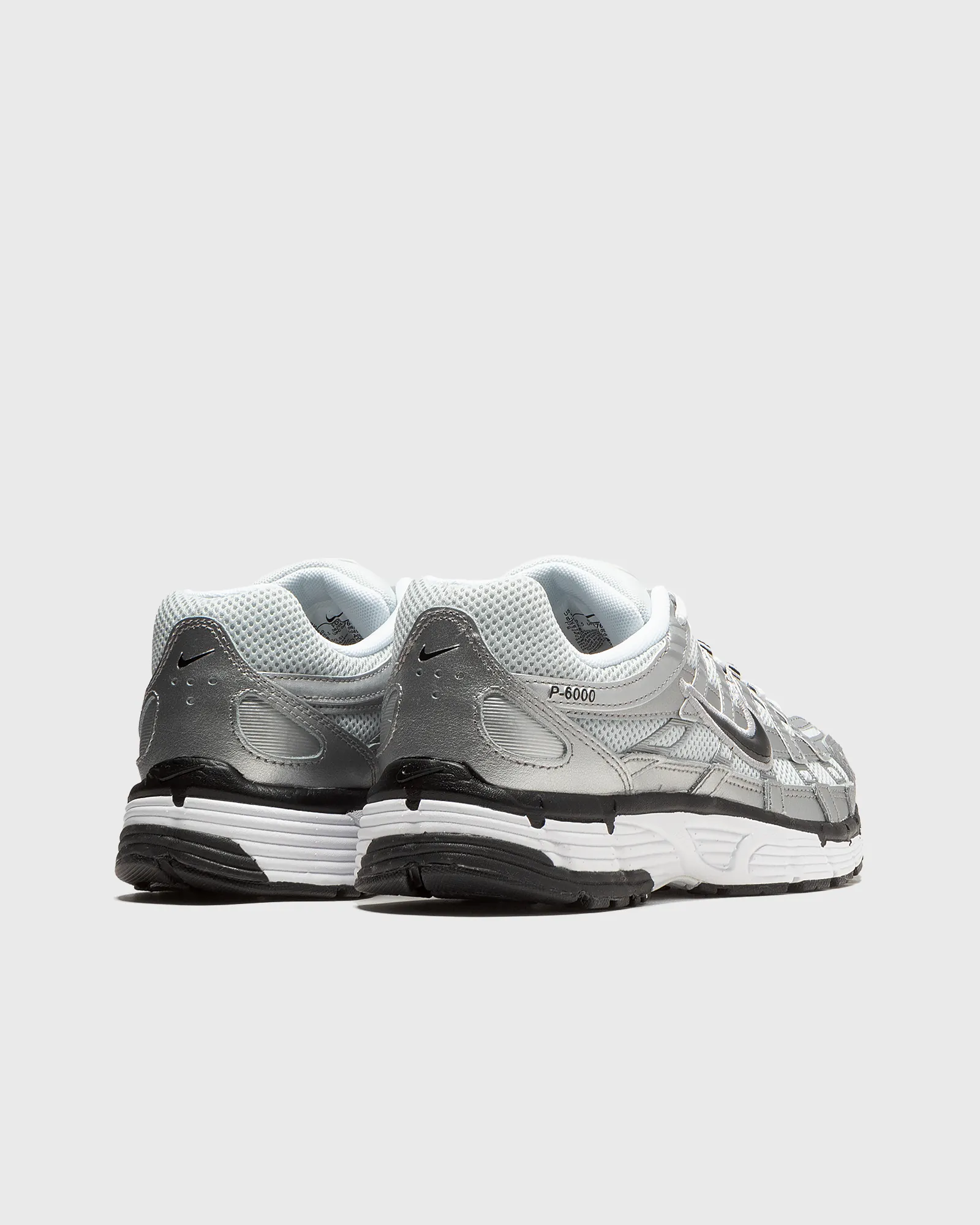 P 6000 UNISEX - Baskets basses - white/black/metallic silver