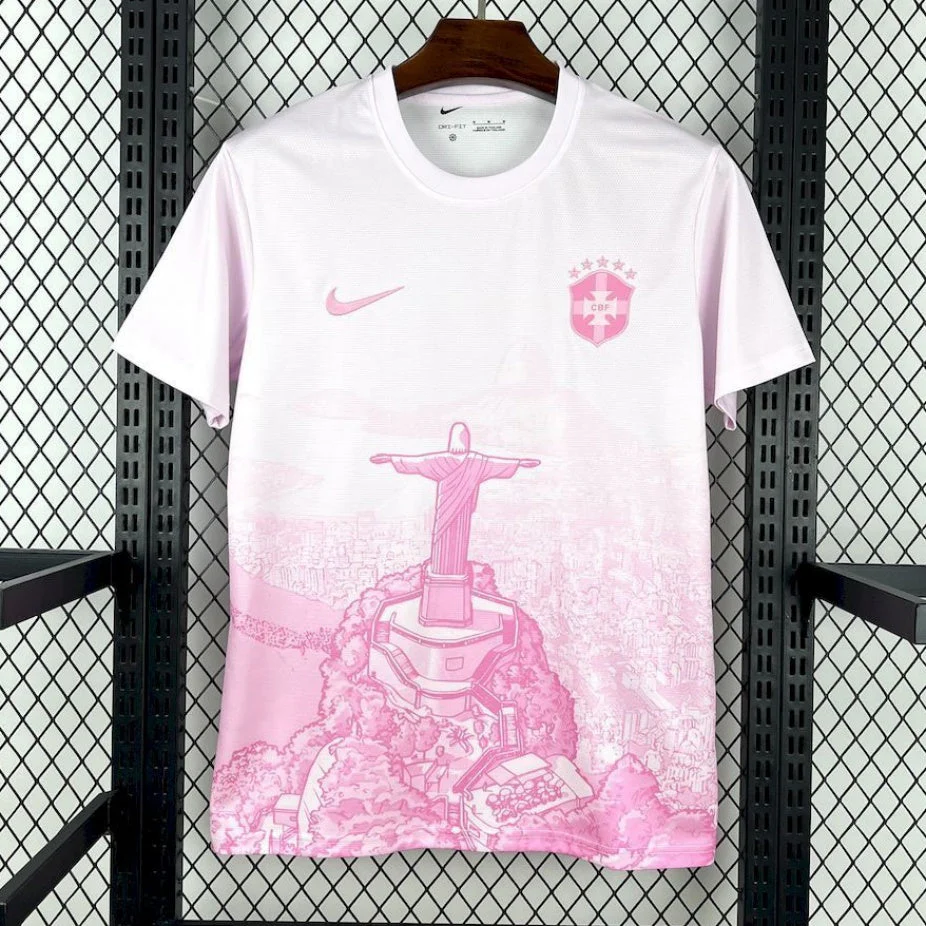 Maillot Brésil Rose Entraînement Fan 2025/2026