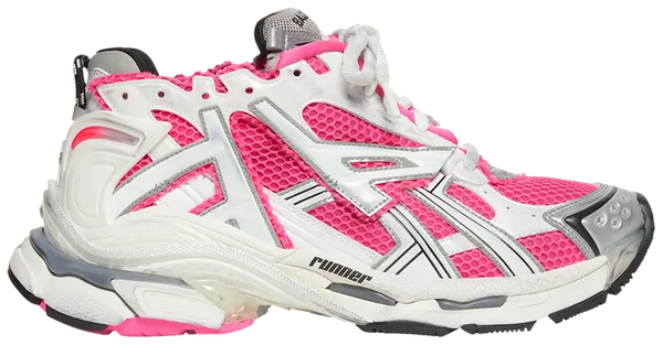 Balenciaga Runner Sneaker in white neon pink
