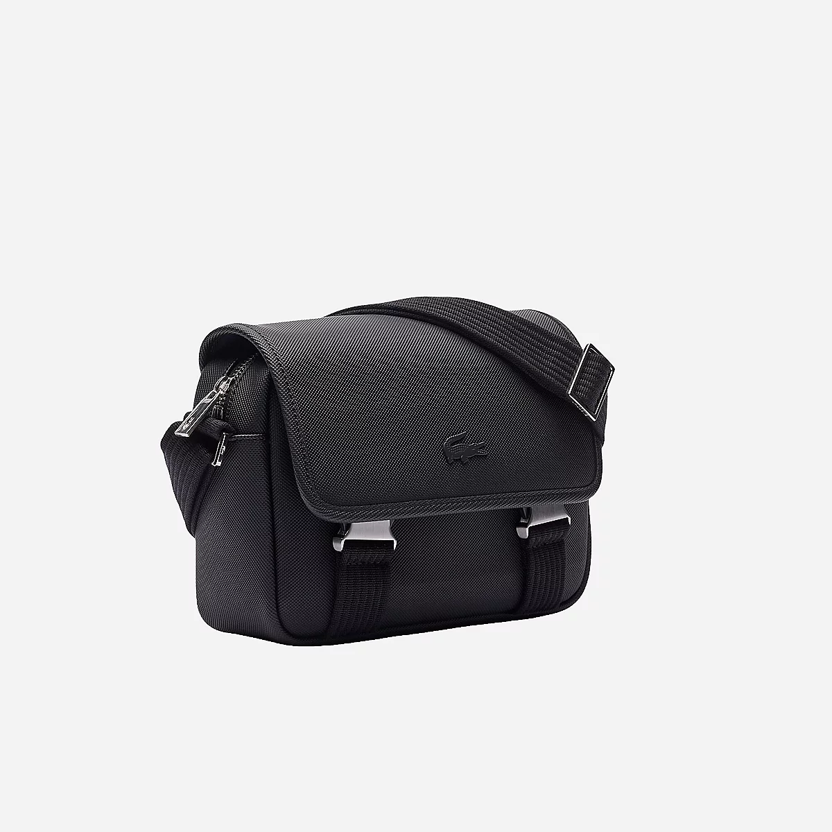 LACOSTE Messenger Bag L Monogram Noir Gris [231524] - sac à épaule bandoulière