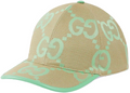 Casquette Toile GG Jumbo camel ébène Gucci