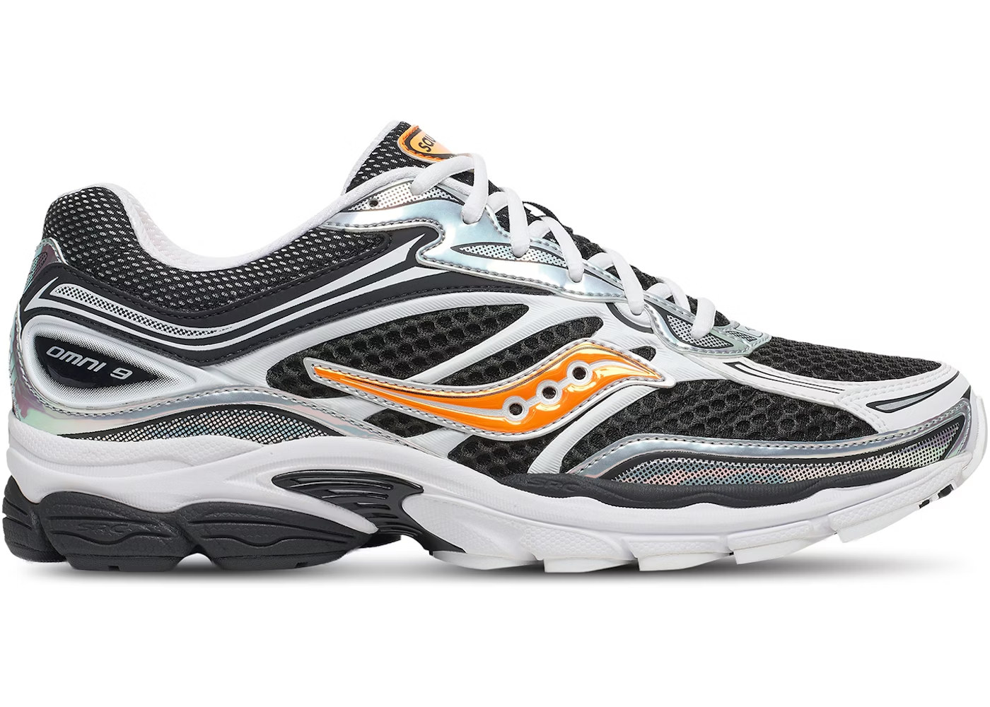 Saucony ProGrid Omni 9 Speed Shades, blanc, noir, orange