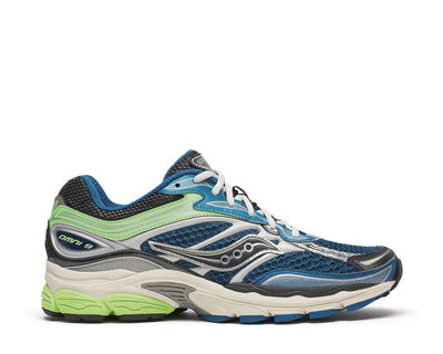 saucony PROGRID OMNI 9 sneaker in turquoise / neon green / silver